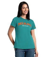 Starter Women's 2-piece Aqua/Orange Miami Dolphins T-Shirt