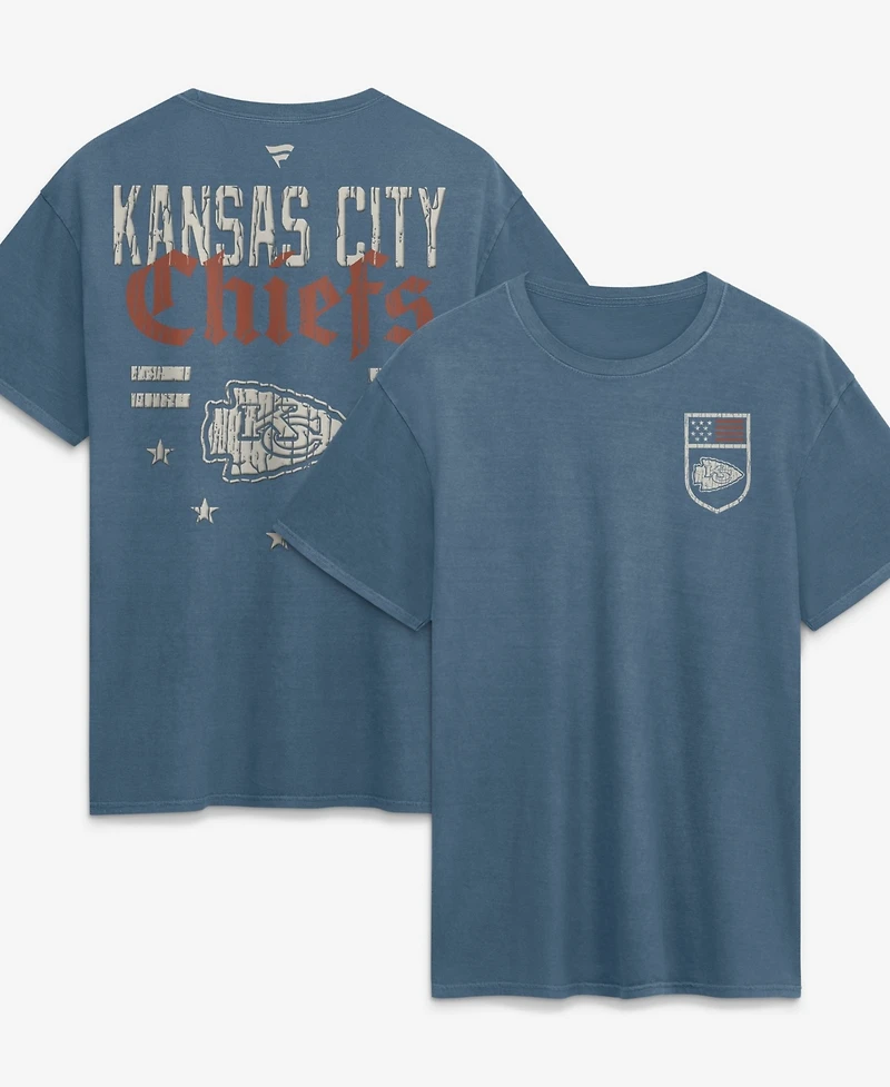 Fanatics Men's Blue Kansas City Chiefs Washed Americana T-Shirt