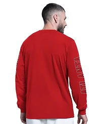 Starter Men's Red Atlanta Falcons Clutch Hit Ii Long-Sleeve T-Shirt