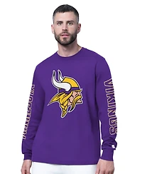 Starter Men's Purple Minnesota Vikings Clutch Hit Ii Long-Sleeve T-Shirt
