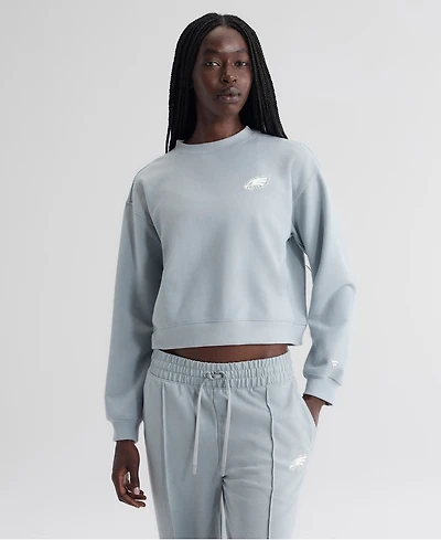 Fanatics Women's Blue Philadelphia Eagles Oversized Clutch Tri-Blend Sweatshirt