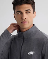 Fanatics Men's Charcoal Philadelphia Eagles Clutch Quarter-Zip Pullover Sweatshirt