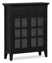 Simpli Home Acadian Solid Wood Entryway Storage Cabinet