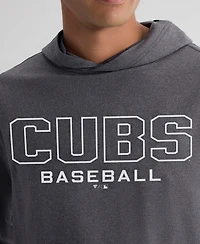 Fanatics Men's Charcoal Chicago Cubs ClutchLong sleeves Hooded T-Shirt