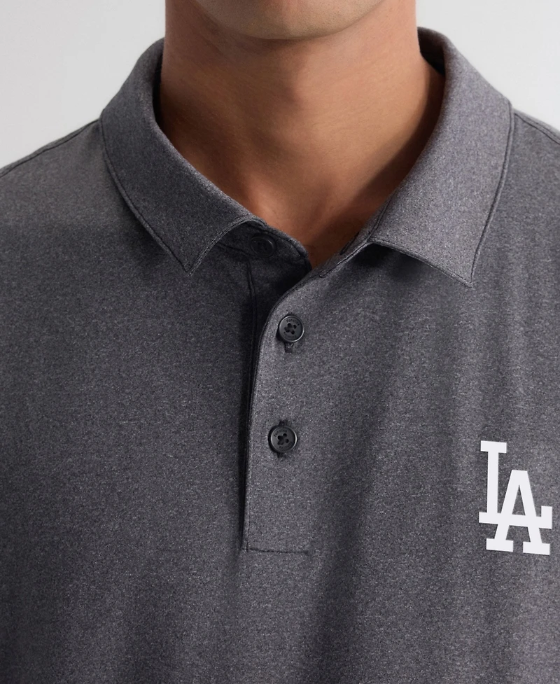 Fanatics Men's Charcoal Los Angeles Dodgers Clutch Polo Shirt