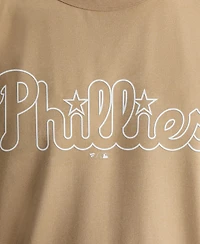 Fanatics Men's Khaki Philadelphia Phillies Clutch Winning Edge T-Shirt