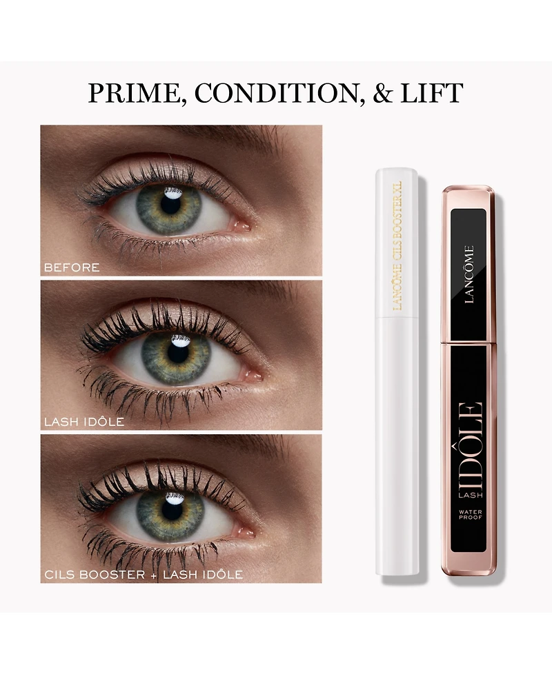 Lancome 3-Piece Idole Mascara, Cils Booster Mascara Primer & Bi-Facil Eye Makeup Remover Set