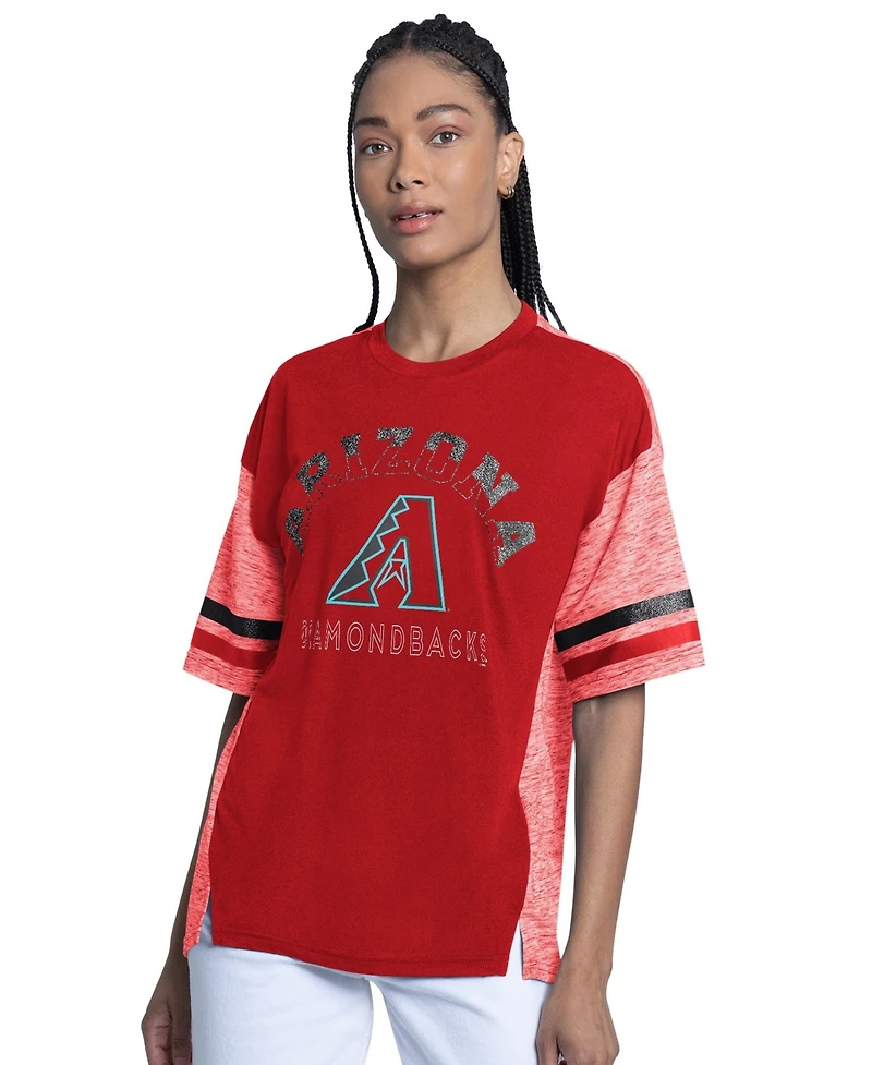 G-iii 4Her by Carl Banks Women's Red Arizona Diamondbacks Off-Season Oversized Top