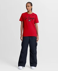 Nike Women's Red Georgia Bulldogs Script Mantra Logo T-Shirt