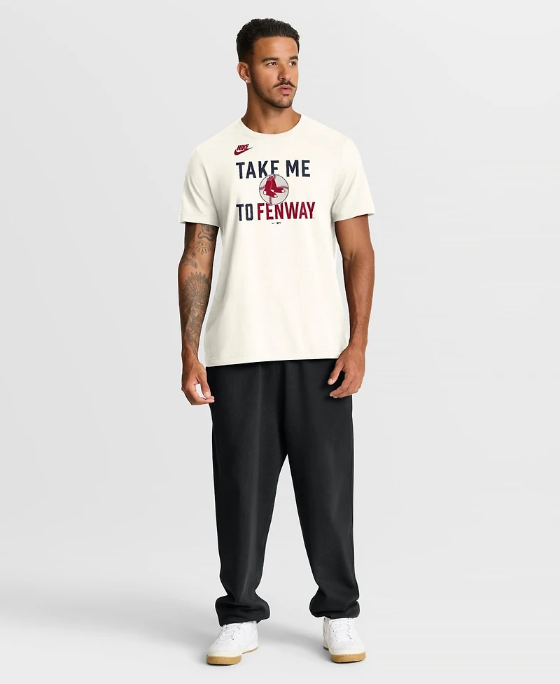 Nike Men's Cream Boston Red Sox Cooperstown Collection ‘70s Inspired T-Shirt