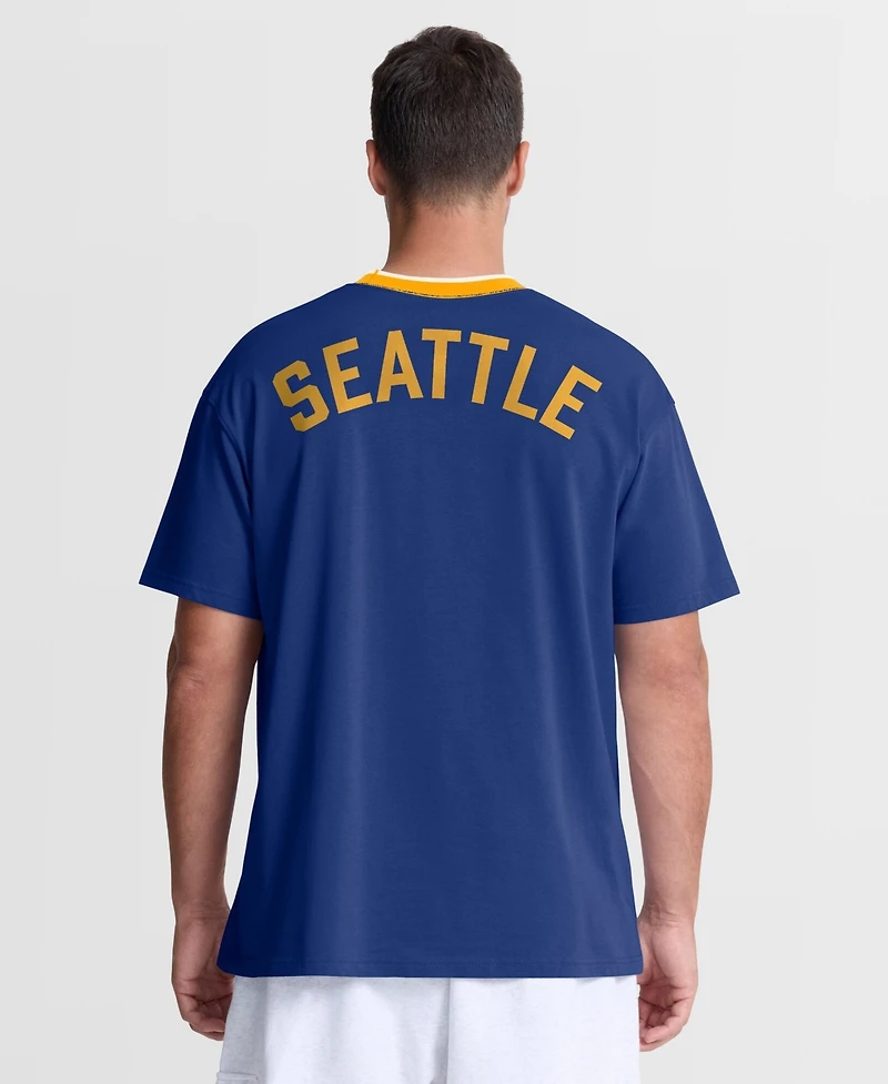 Nike Men's Royal Seattle Mariners Cooperstown Collection Ringer T-Shirt