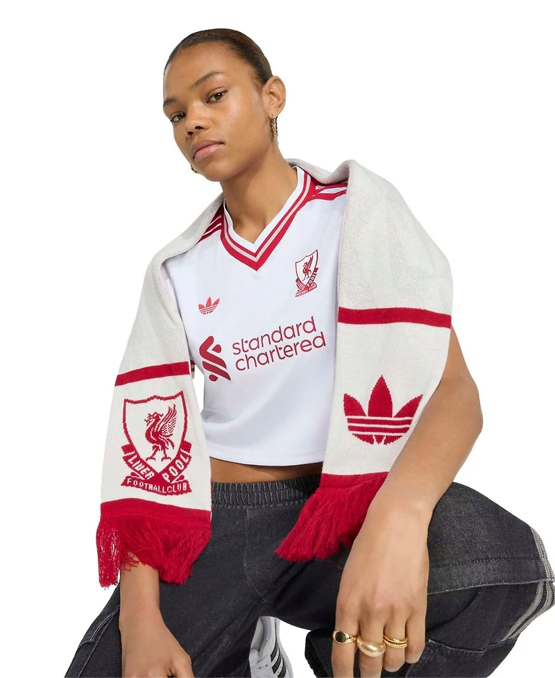 Adidas Women's White Liverpool 2026/27 Away Cropped Replica Jersey