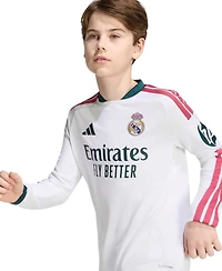 Adidas Big Boys and Girls White Real Madrid 2026/27 Home ReplicaLong sleeves Jersey