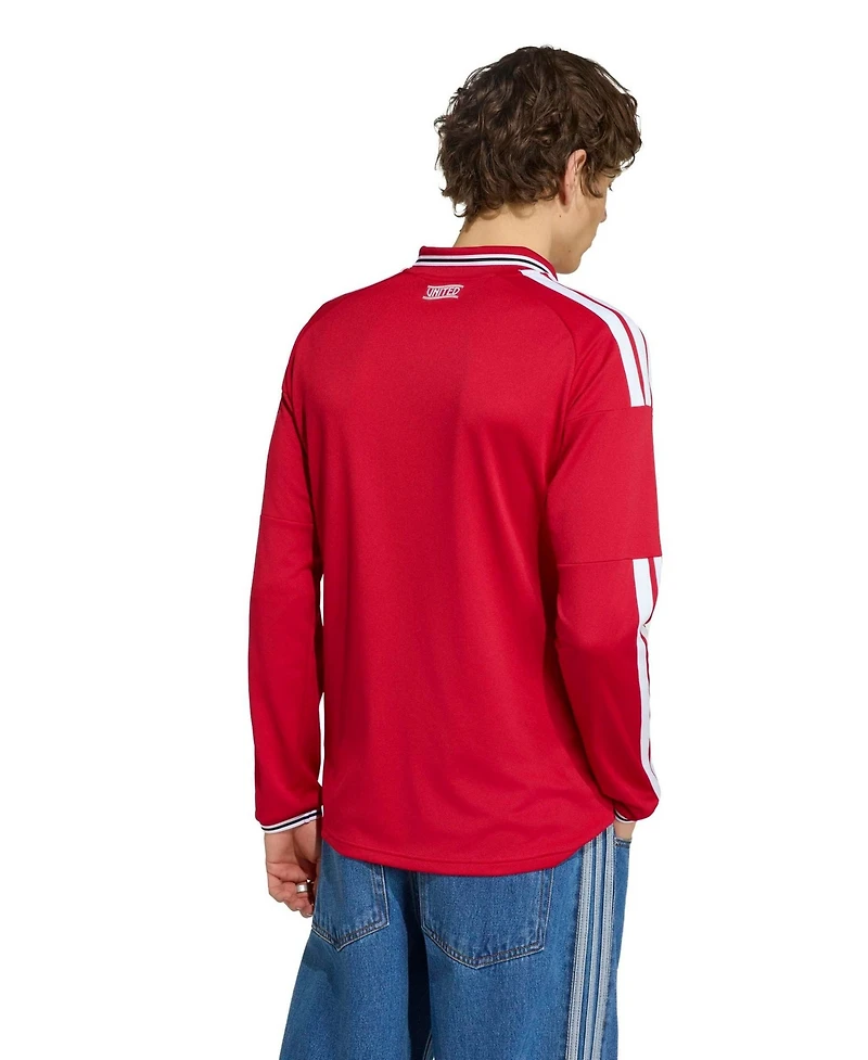 Adidas Men's Red Manchester United 2026/27 Home ReplicaLong sleeves Jersey