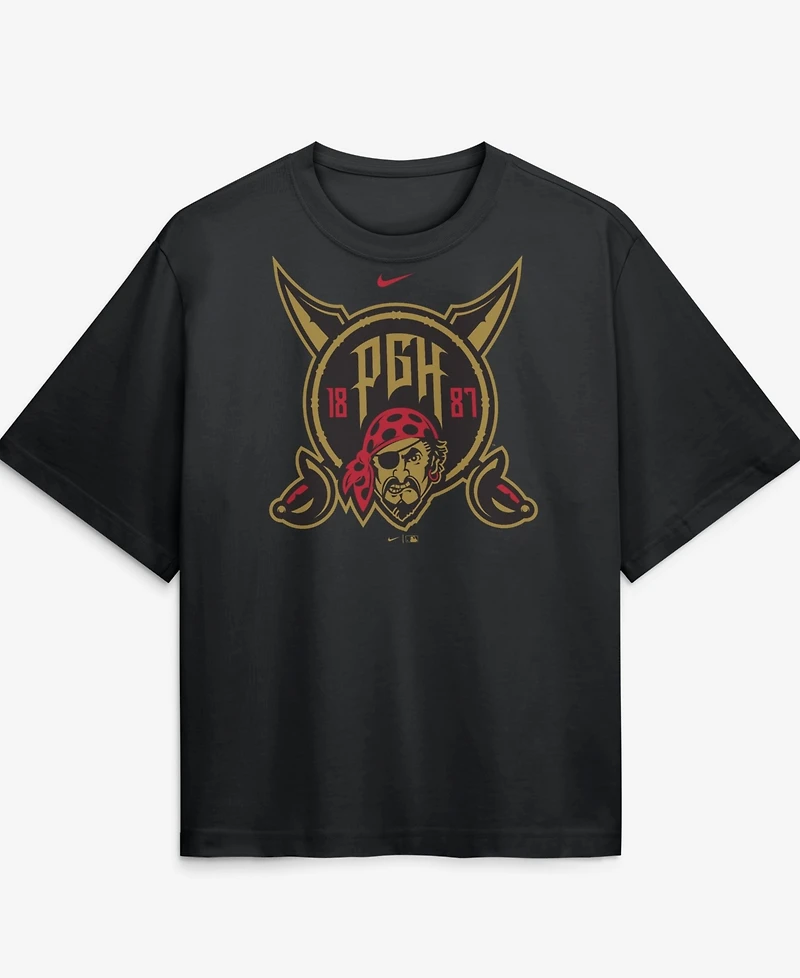 Nike Women's Black Pittsburgh Pirates Premium Essentials Relaxed Boxy T-Shirt