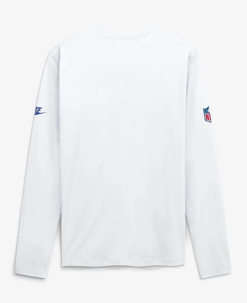Nike Men's Los Angeles Rams Fearsome White Legend Small Logo Dri-FITLong sleeves T-Shirt