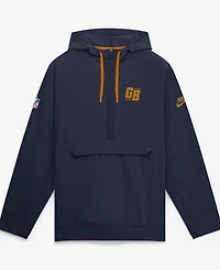 Nike Men's Navy Green Bay Packers Sideline Broken Rules Alternate Anorak Half-Zip Hoodie