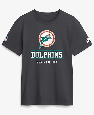 Nike Men's Charcoal Miami Dolphins Sideline Alternate Final Sprint Dri-fit T-Shirt