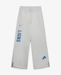 Nike Women's Gray Detroit Lions Primetime Phoenix Fleece Wide-Leg Sweatpants