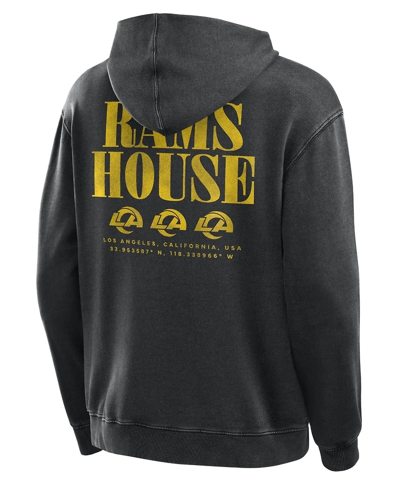 Fanatics Men's Black Los Angeles Rams Relaxed Intense Rivalry French Terry Hoodie