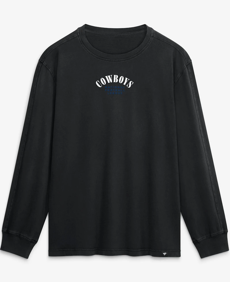 Fanatics Men's Black Dallas Cowboys Relaxed Fullback DriveLong sleeves Fashion Top