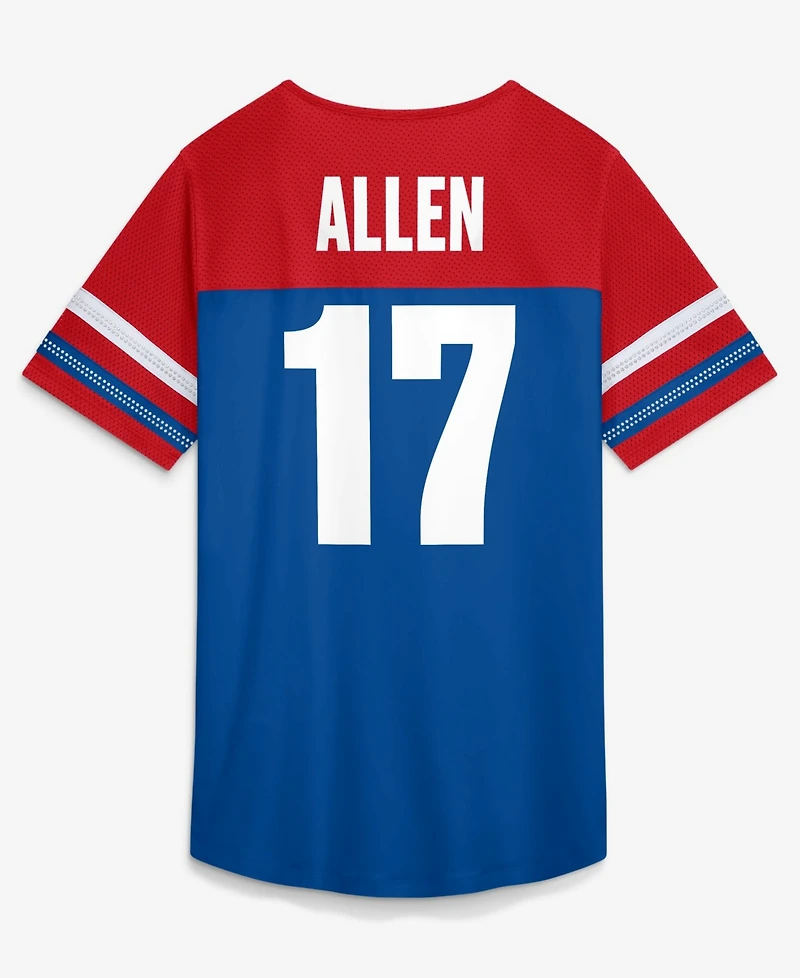 Fanatics Women's Josh Allen Royal Buffalo Bills Curl Route Athena Lace-Up Name Number Shirt