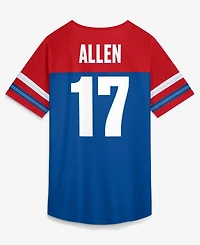 Fanatics Women's Josh Allen Royal Buffalo Bills Curl Route Athena Lace-Up Name Number Shirt