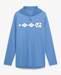 Jordan Men's Carolina Blue North Tar Heels Primetime Pattern Tri-Blend Dri-FITLong sleeves Hooded T-Shirt