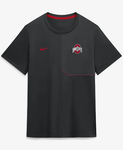 Nike Men's Black Ohio State Buckeyes 2026 Sideline Uv Dri-fit Coaches Shirt