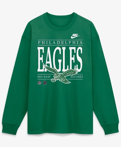 Nike Men's Kelly Green Philadelphia Eagles Red ZoneLong sleeves Max90 T-Shirt