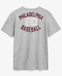 Nike Men's Heather Gray Philadelphia Phillies Cooperstown 2-Hit T-Shirt
