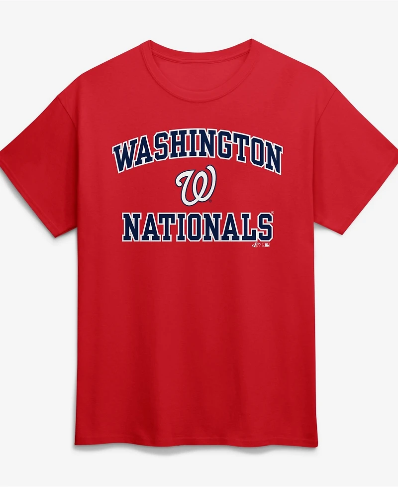 Logo Athletic Men's Red Washington Nationals Heart and Soul T-Shirt