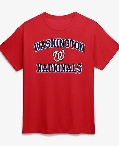 Logo Athletic Men's Red Washington Nationals Heart and Soul T-Shirt