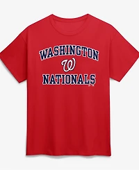 Logo Athletic Men's Red Washington Nationals Heart and Soul T-Shirt