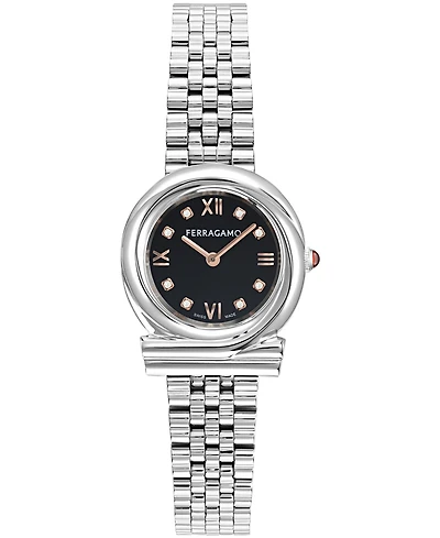 Ferragamo Women's Silver Stainless Steel Bracelet Watch 28mm