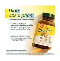 MegaFood Turmeric Strength for Whole Body, 120 Tabs
