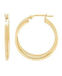 Macy's Hinged Catch Hoop Earrings in 24k Yellow Gold Over Sterling Silver