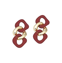 Sohi Women's Chainlink Drop Earrings