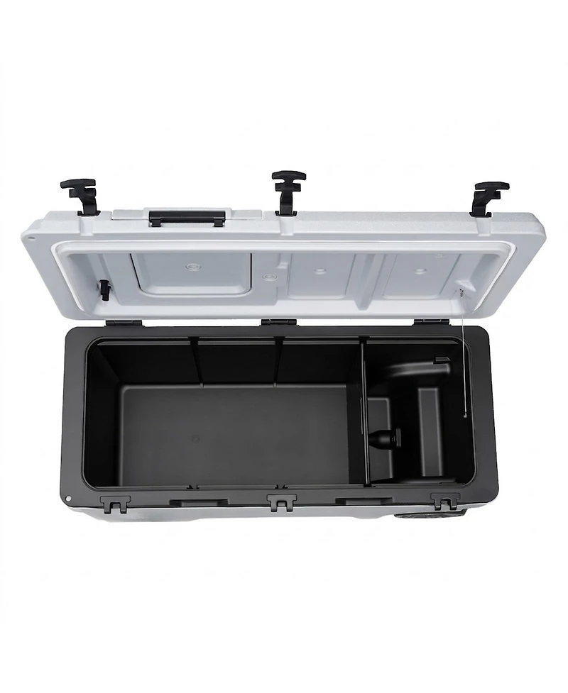 Sugift 106 Qt Rolling Hard Cooler with Wheels 48 Hour Ice Retention and Leak-Resistant Seal