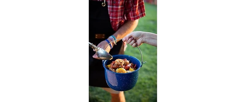Piscifun 4.25 Qt Enamel Convex Kettle Camping Farmhouse Cookware For Soup Stew Water