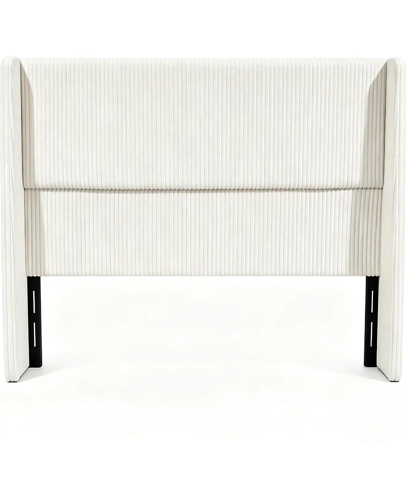 gaomon Queen Size Wingback Headboard 50.6" Tall Corduroy Upholstered with High-Density Padding, Sturdy Wood Frame, Easy Assembly