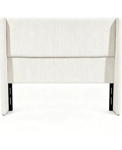 gaomon Queen Size Wingback Headboard 50.6" Tall Corduroy Upholstered with High-Density Padding, Sturdy Wood Frame, Easy Assembly