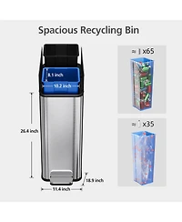 gaomon 2 x 28L Dual Compartment Trash and Recycling Bin, Kitchen Garbage Can for Home, Office, Living Room