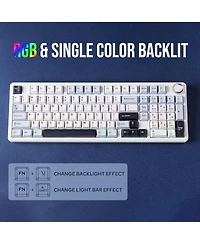 Aula F99 Pro Wireless Mechanical Keyboard, Tri-Mode Bt Usb-c, 8000mAh Battery, Rgb Backlit, Control Knob, Side-Printed Keys