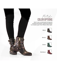 L'Artiste Women's Rodeha Bootie with Buckle Closure