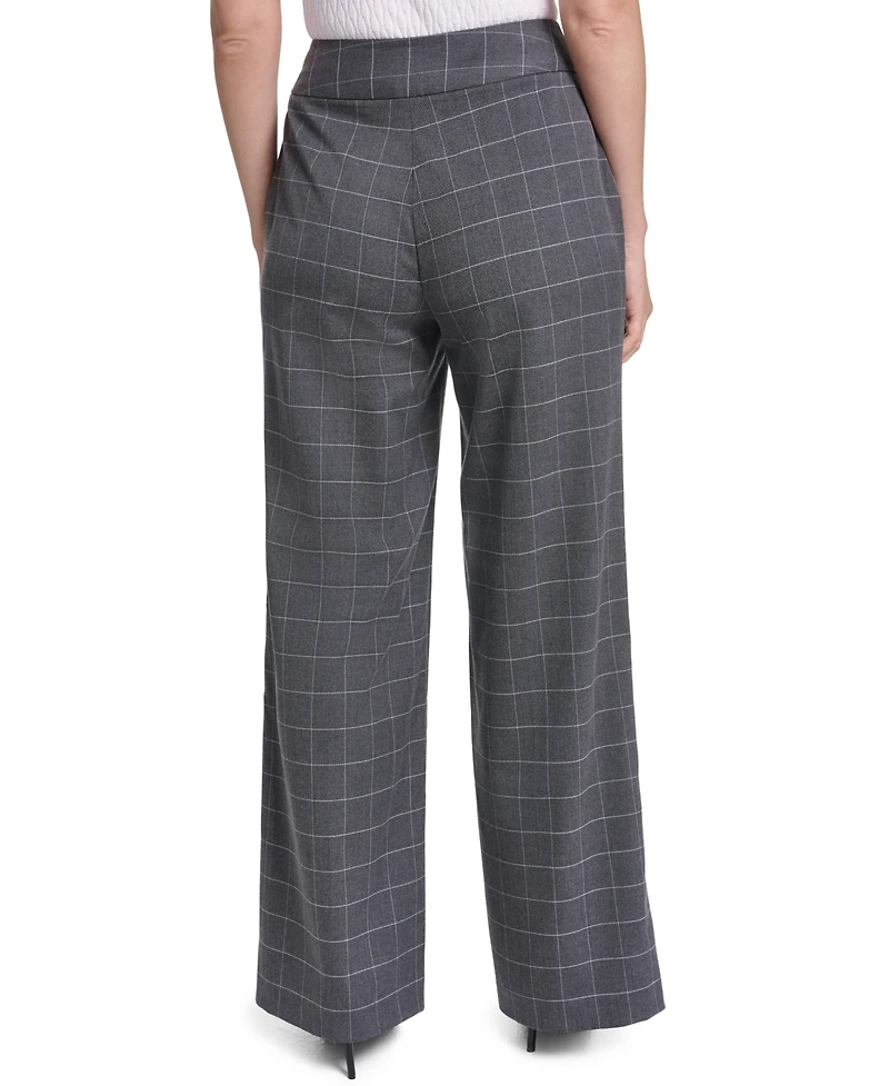 Calvin Klein Women's Whitney Pant High-Rise Wide-Leg Pants