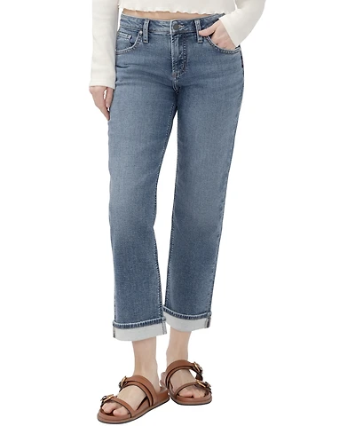 Silver Jeans Co. Women's Chelsea Straight Low-Rise Straight-Leg