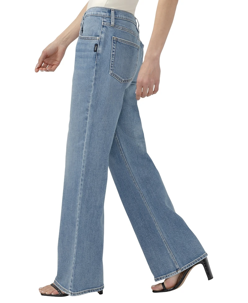 Silver Jeans Co. Women's Baggy Bootcut High-Rise Cotton-Blend