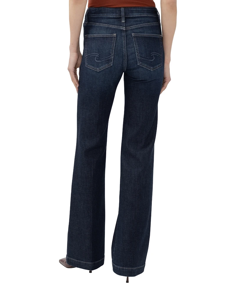 Silver Jeans Co. Women's Avery Mid-Rise Wide-Leg Denim Trouser