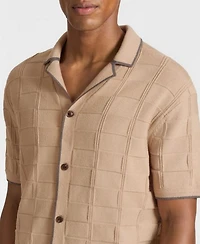 Ted by Baker Men's Thurloe Textured Button-Front Sweater